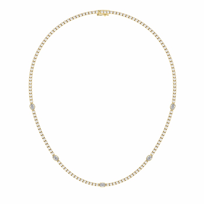 Additional Image 1 for  näas Empowering 8 3/5 ctw Oval Lab Grown Diamond Station Tennis Necklace