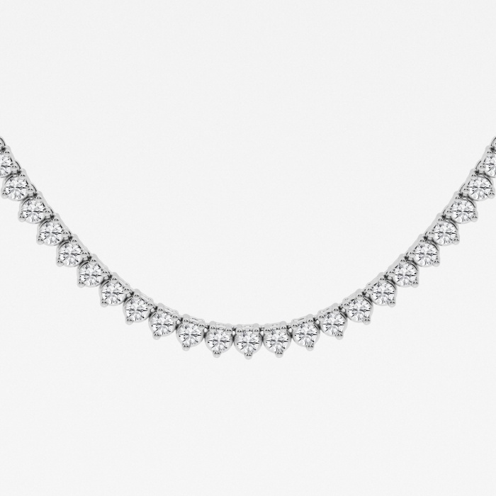 näas Three Prong Round Tennis Necklace