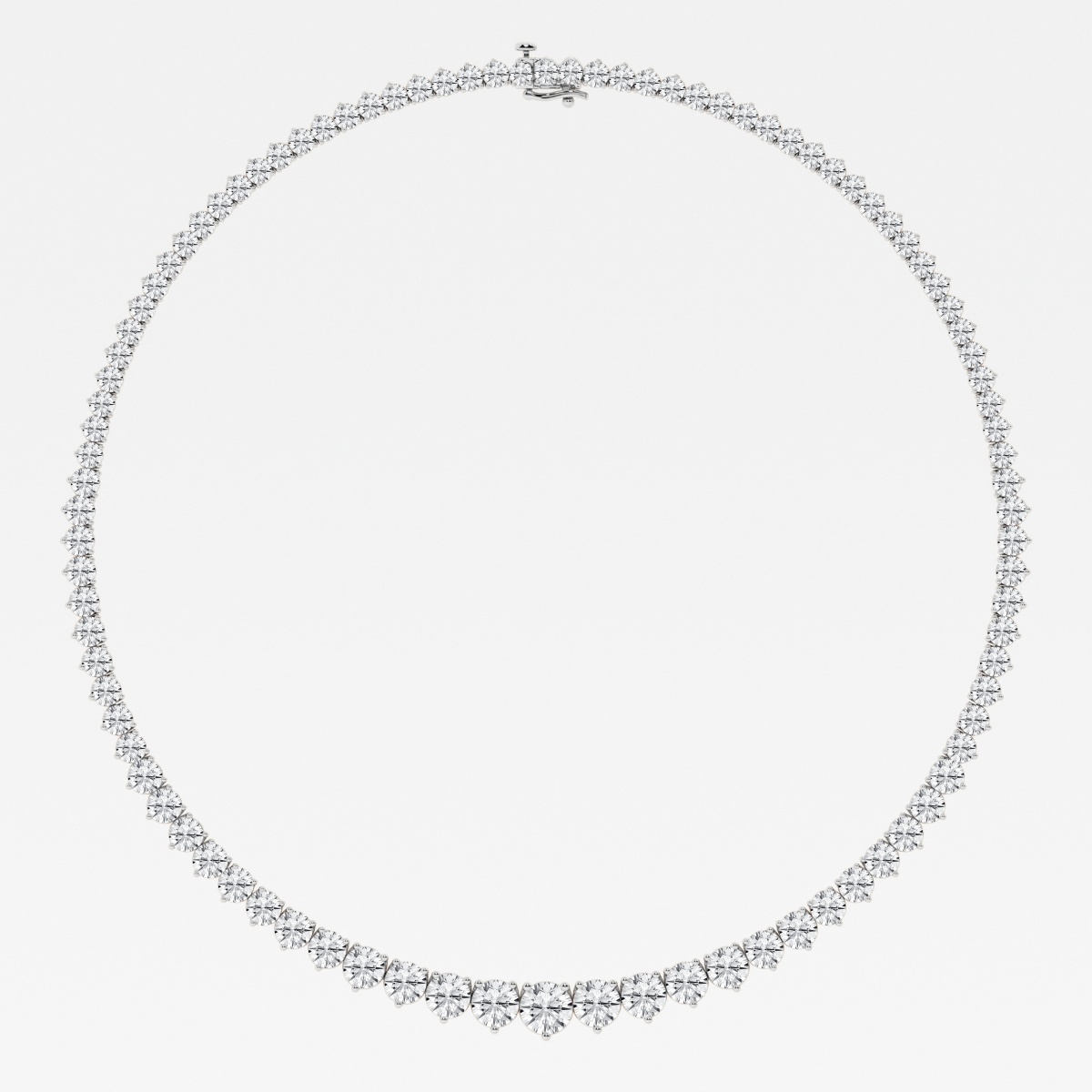 Additional Image 1 for  38 3/4 ctw Round Lab Grown Diamond Graduated Riviera Fashion Necklace