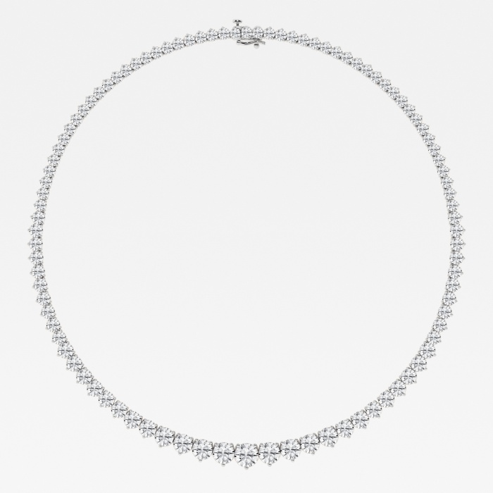 38 3/4 ctw Round Lab Grown Diamond Graduated Riviera Fashion Necklace