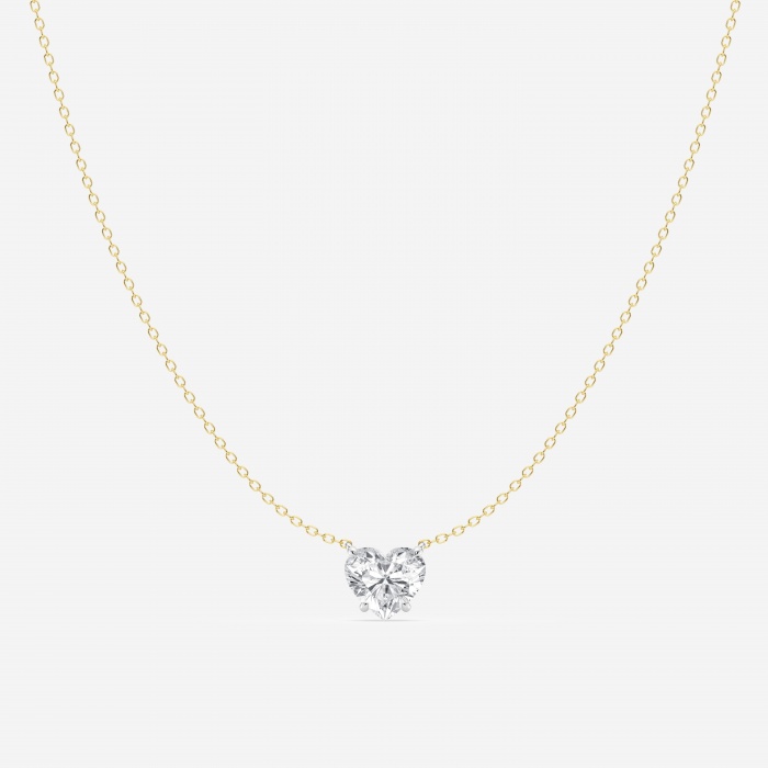 Design ID 2772 - 1 1/2 ctw Lab Grown Diamond Heart Truly Custom Solitaire Necklace