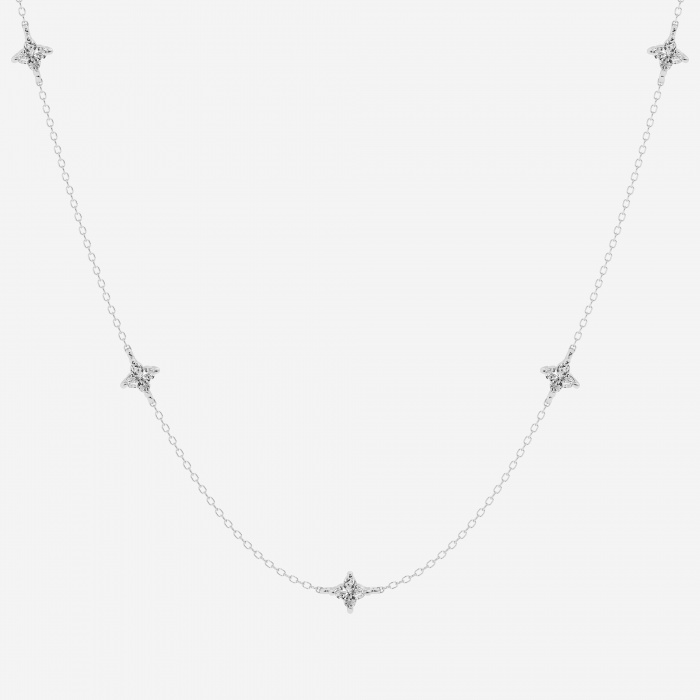 Muse - Five Station Floral Cut Necklace