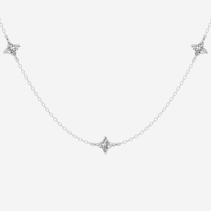 Muse - Five Station Floral Cut Necklace