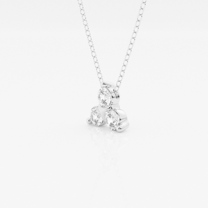 Additional Image 1 for  1/2 ctw Round Lab Grown Diamond Three-Stone Fashion Pendant With Adjustable Chain