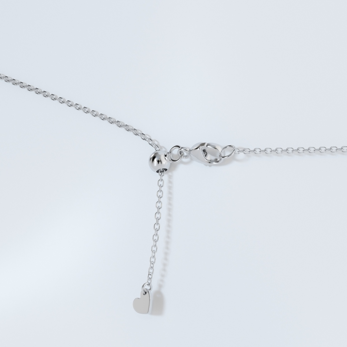 1 ctw Round Lab Grown Diamond Two Stone Fashion Pendant with Adjustable Chain