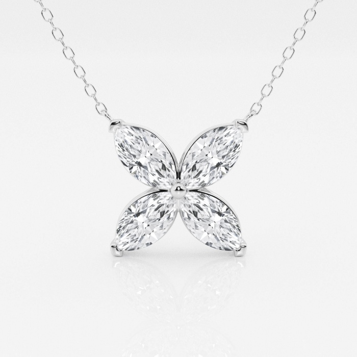 Design ID 2253 - 2 ctw Lab Grown Diamond Marquise Shape Truly Custom Necklace