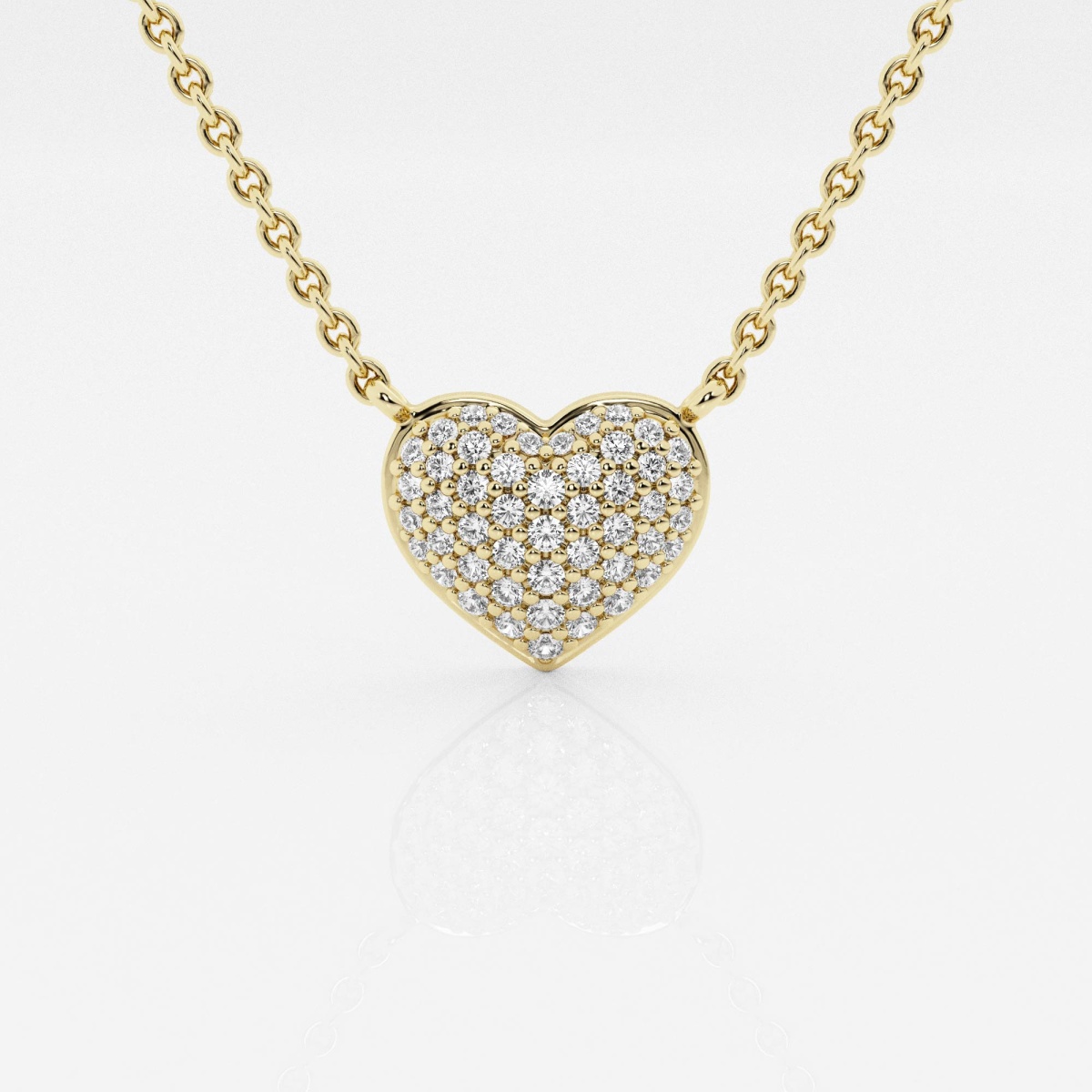 Pre Order: Pave Medium Heart Charm Necklace