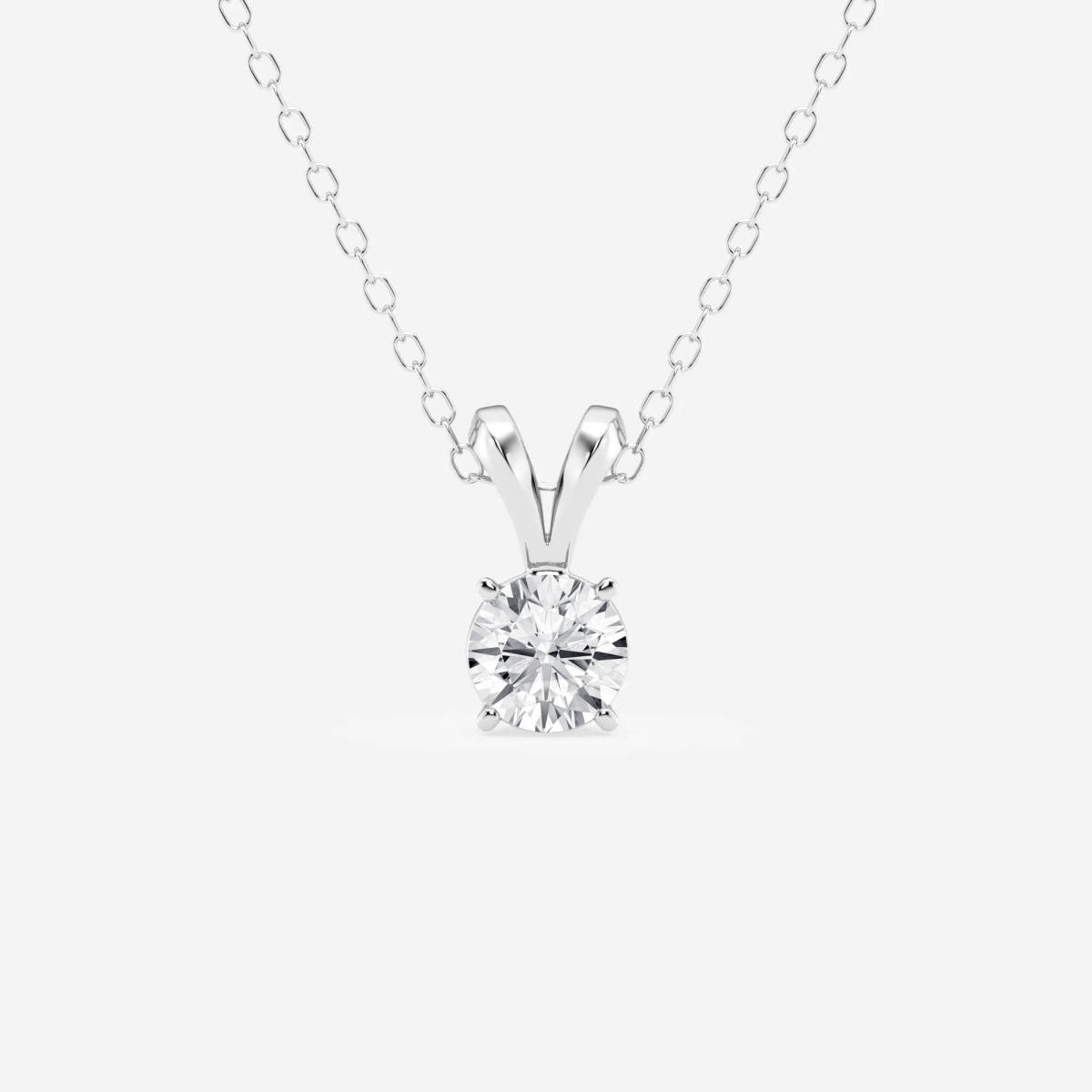product video for 1/2 ctw Round Lab Grown Diamond Split Bail Solitaire Pendant with Adjustable Chain