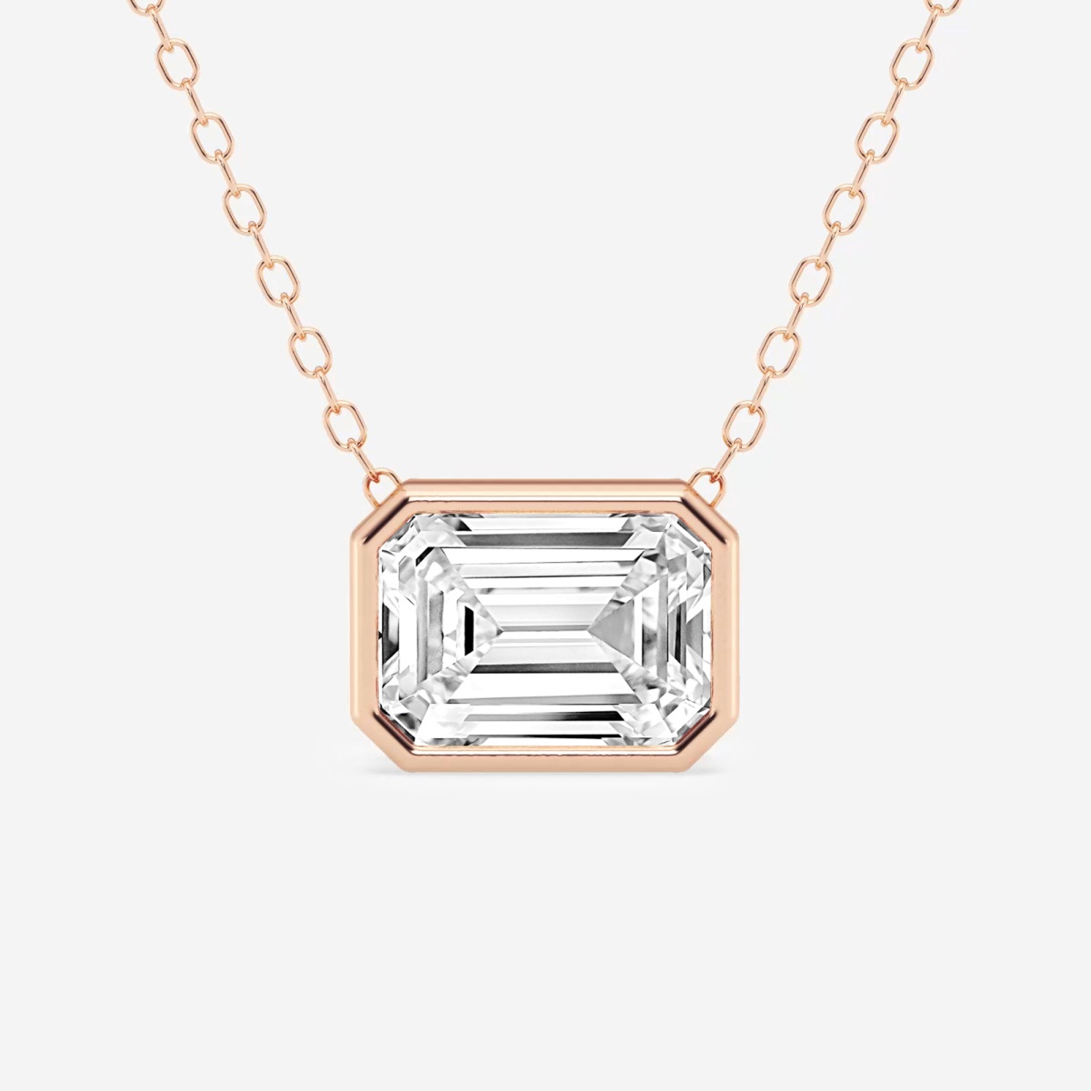 2 ctw Emerald Lab Grown Diamond East West Bezel Set