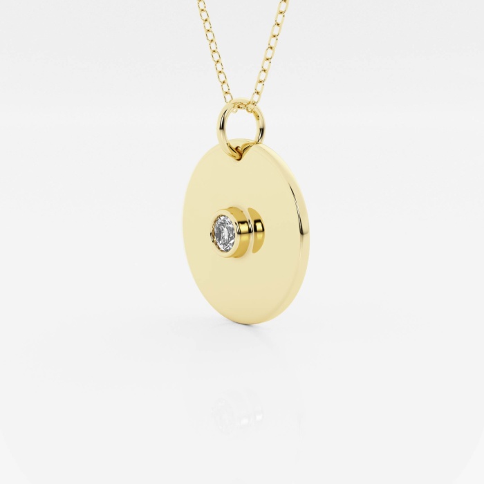 Additional Image 1 for  näas Defining 1/6 ctw Round Lab Grown Diamond Medal Fashion Pendant with Adjustable Chain