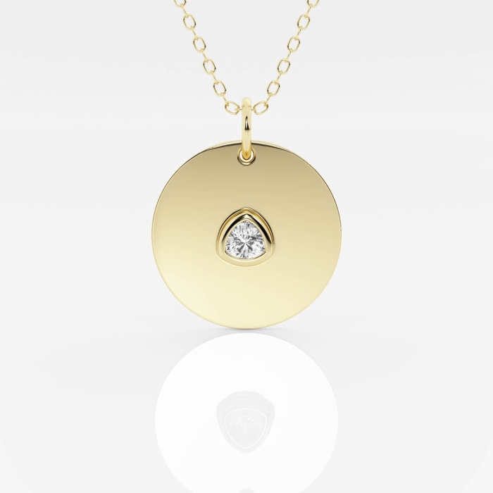 näas Defining 1/6 ctw Trillion Lab Grown Diamond Medal Fashion Pendant with Adjustable Chain