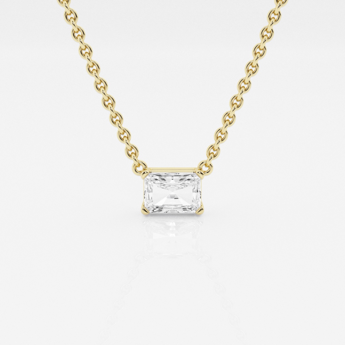 näas Ethereal 1/2 ctw Radiant Lab Grown Diamond Solitaire Pendant with Adjustable Chain
