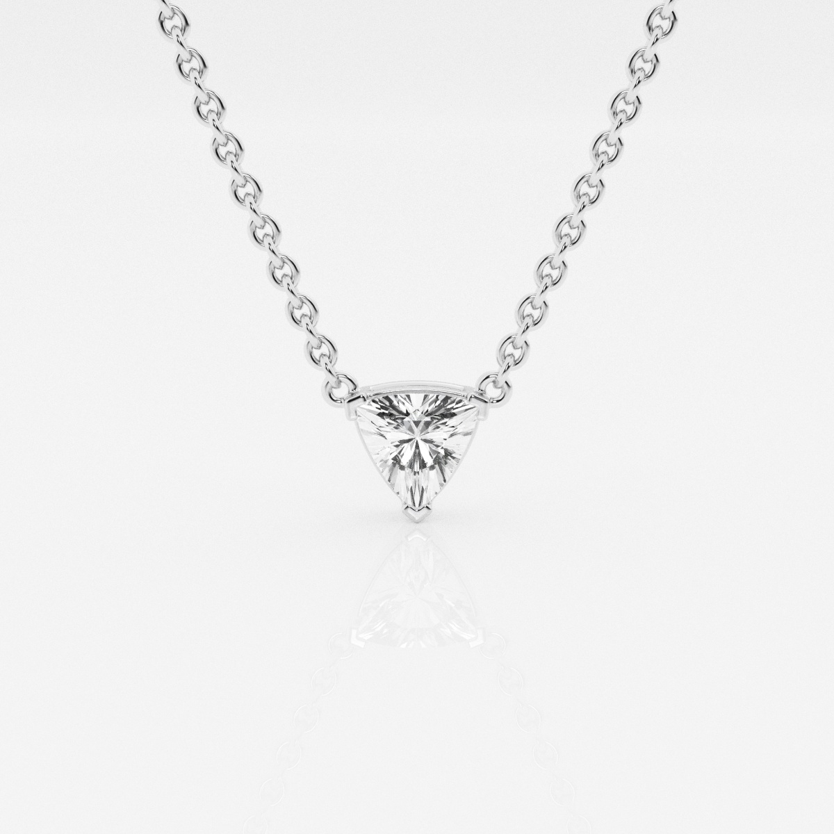 näas Ethereal 1/2 ctw Trillion Lab Grown Diamond Solitaire Pendant with Adjustable Chain