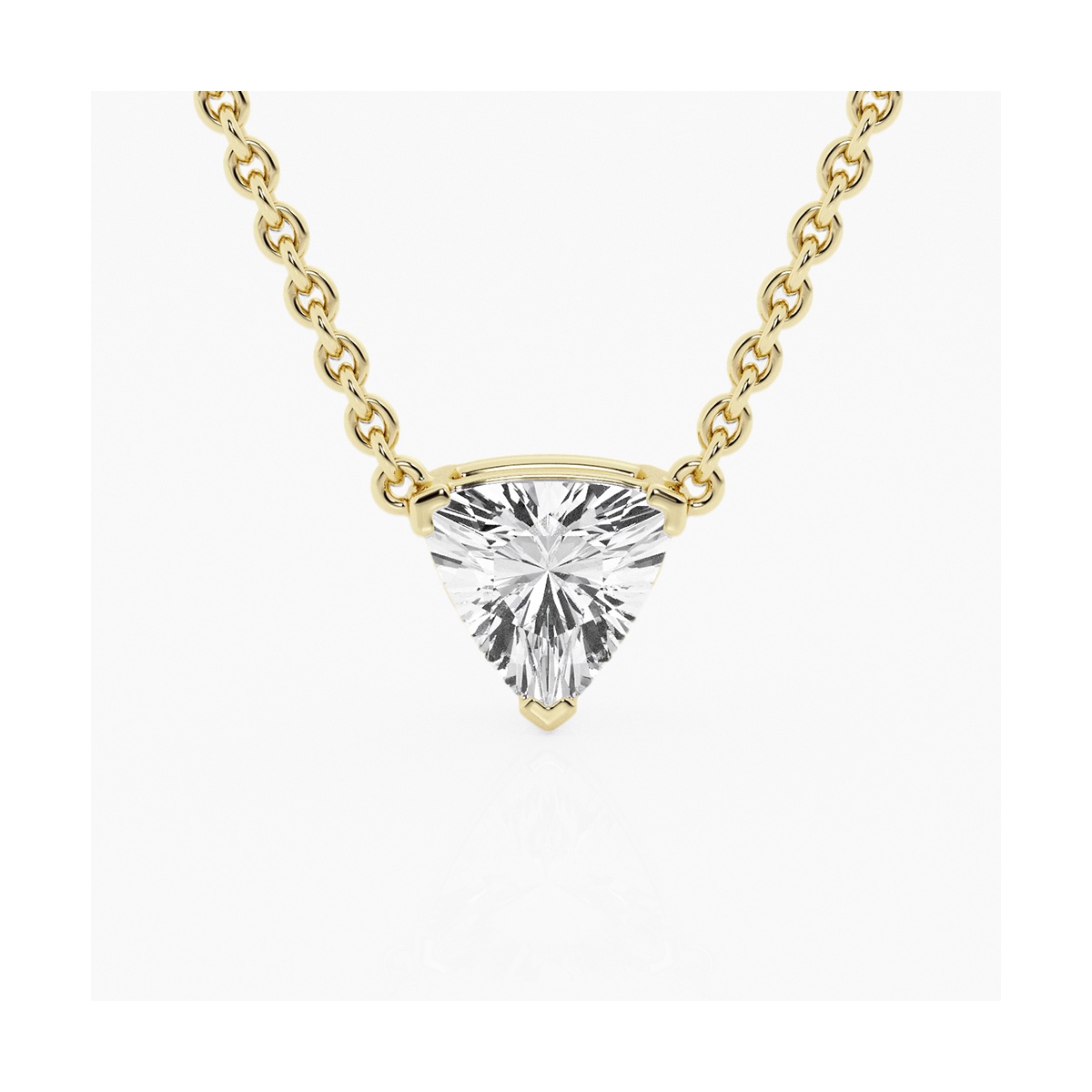 näas Ethereal 1 ctw Trillion Lab Grown Diamond Solitaire Pendant with Adjustable Chain