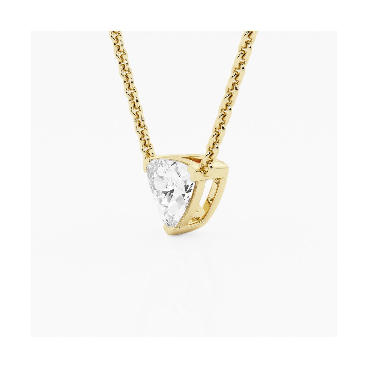 Additional Image 1 for  näas Ethereal 1 ctw Trillion Lab Grown Diamond Solitaire Pendant with Adjustable Chain