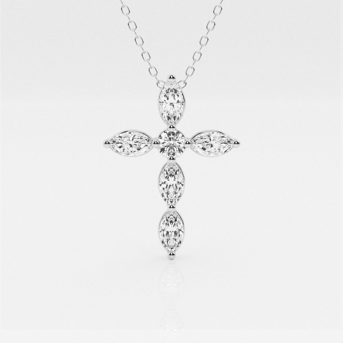 marquise cross pendant