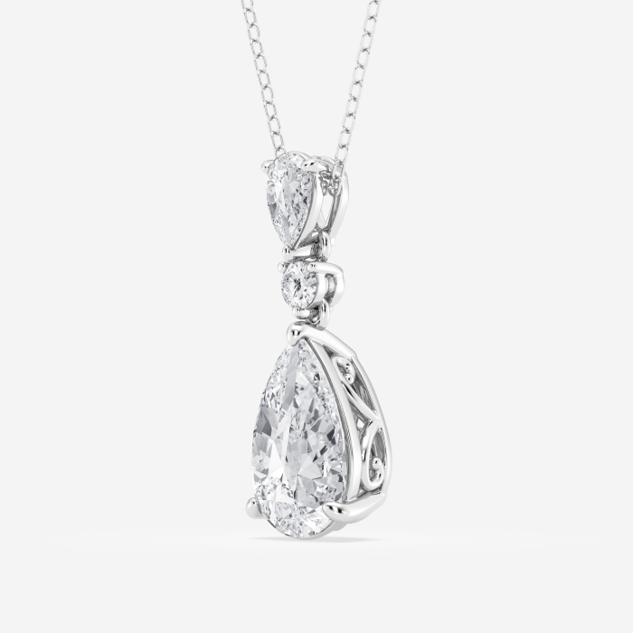 Badgley Mischka kleurloze 4 ctw Pear Lab Grown Diamond scharnierende mode-hanger