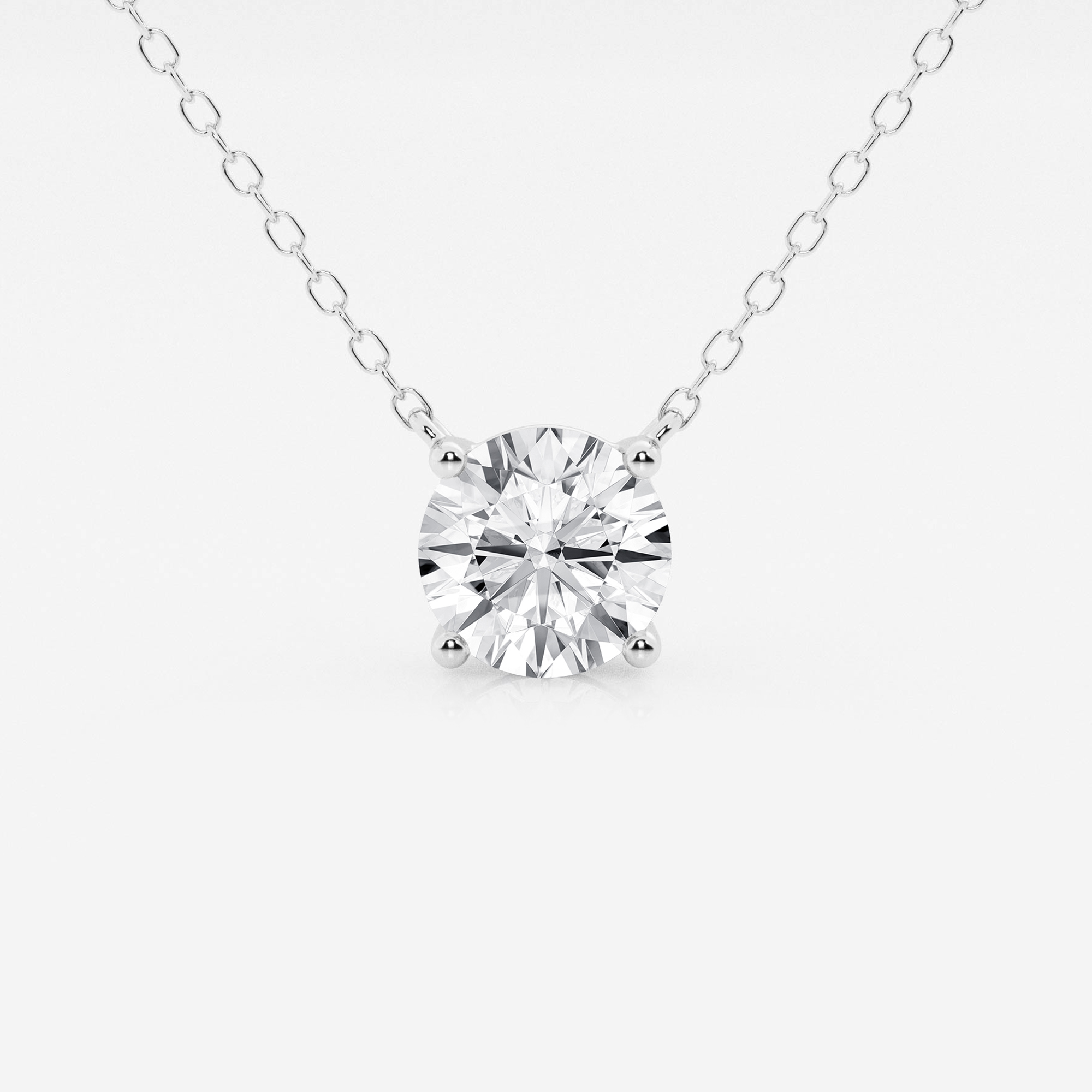 1 1/2 Ctw Round Lab Grown Diamond Solitaire Pendant - Grownbrilliance