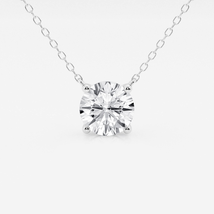 2 ctw runde Lab dyrket Diamond Solitaire Pendant