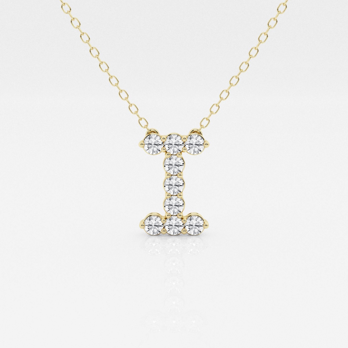 Diamond Initial C Necklace, 14k Yellow Gold, 0.05 ctw