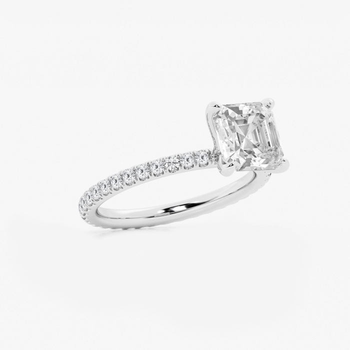 Asscher Eternity Solitaire Engagement Ring