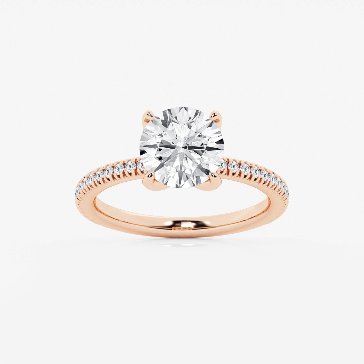 Engagement ring solitaire on sale with side accents