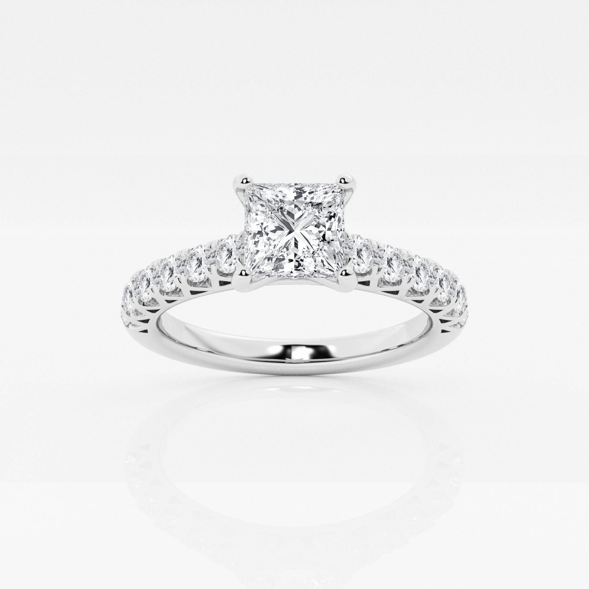 1 1/4 ctw Princess Lab Grown Diamond Royal Crown Engagement Ring