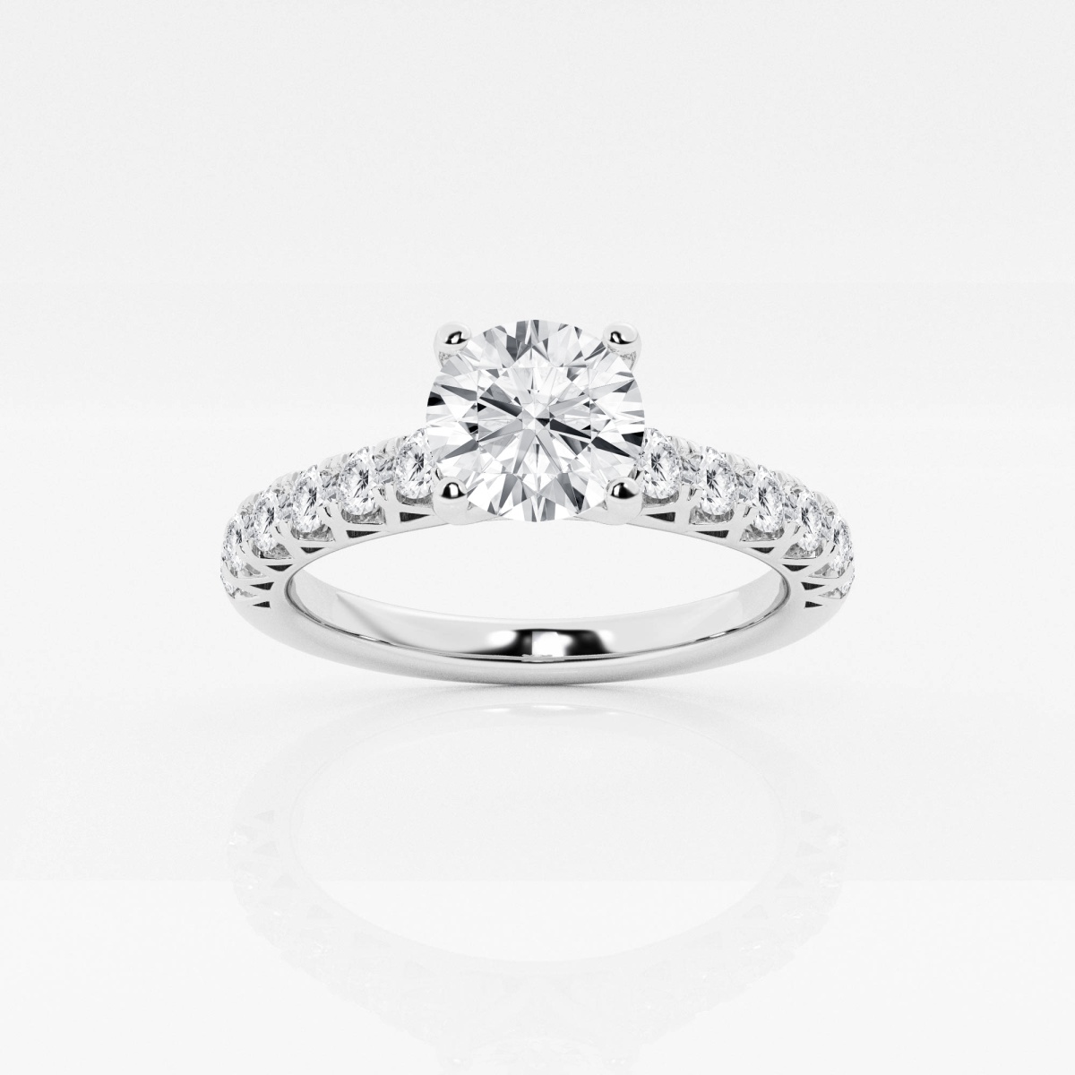 1 1/2 ctw Round Lab Grown Diamond Royal Crown Engagement Ring