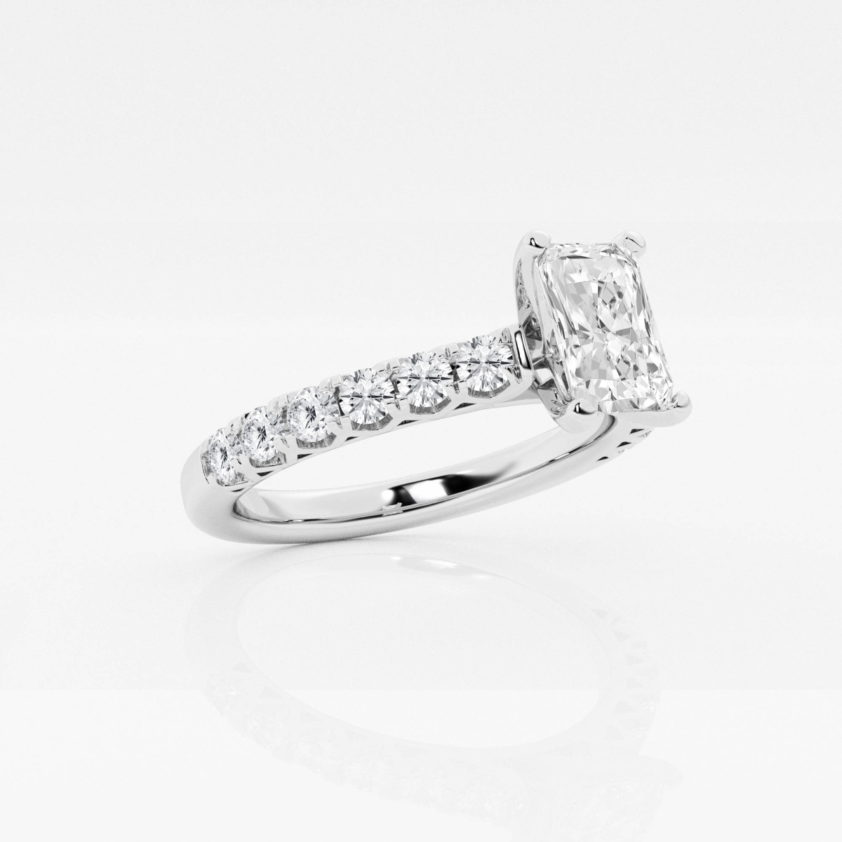 Additional Image 1 for  1 1/4 ctw Radiant Lab Grown Diamond Royal Crown Engagement Ring