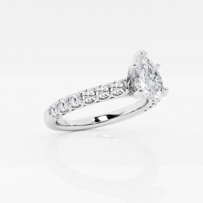 Additional Image 1 for  1 1/2 ctw Pear Lab Grown Diamond Royal Crown Engagement Ring