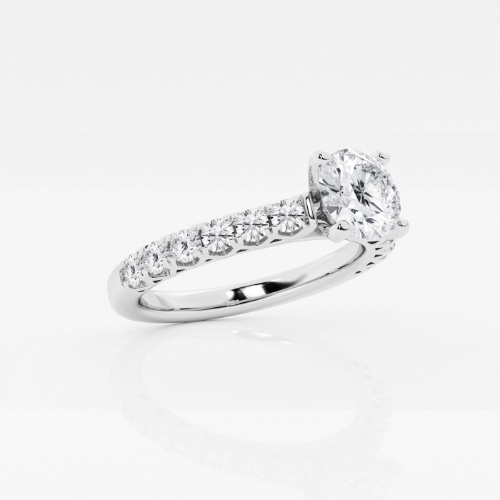 Additional Image 1 for  1 1/2 ctw Round Lab Grown Diamond Royal Crown Engagement Ring
