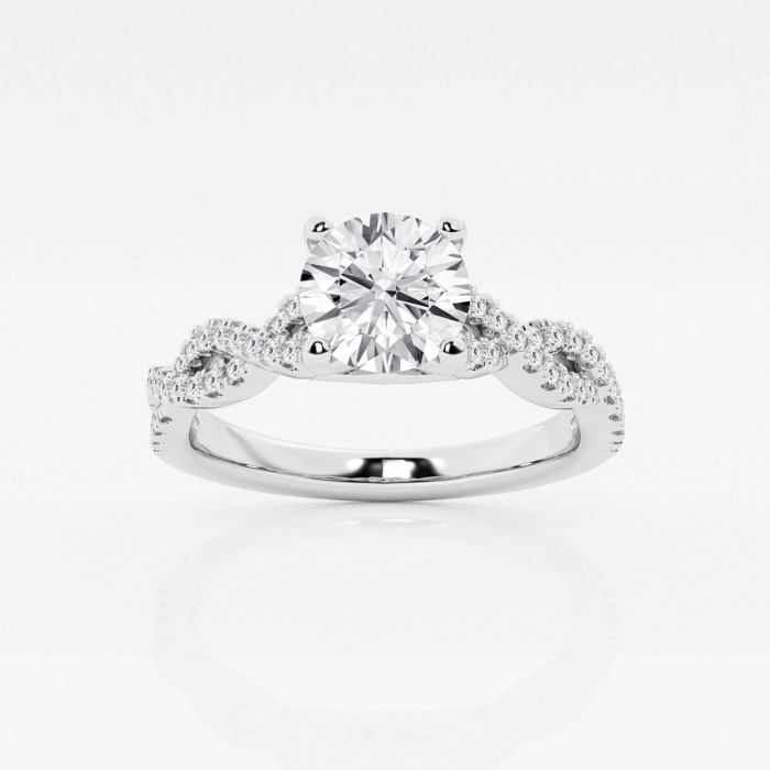 1 1/4 ctw Round Lab Grown Diamond Double Twist Engagement Ring