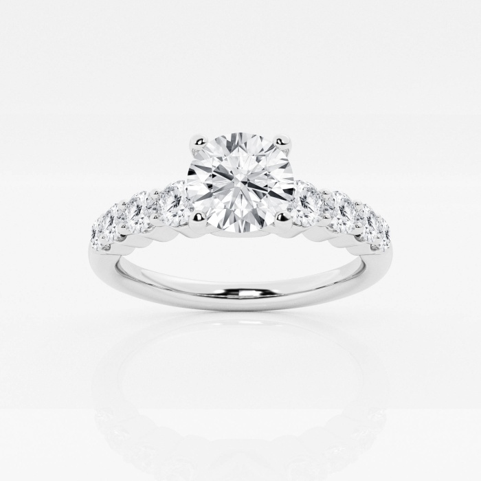 1 1/2 ctw Round Lab Grown Diamond Graduated Engagement Ring