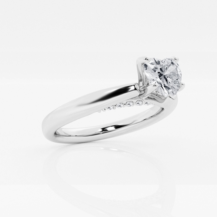 7/8 ctw Heart Lab Grown Diamond Arch Engagement Ring