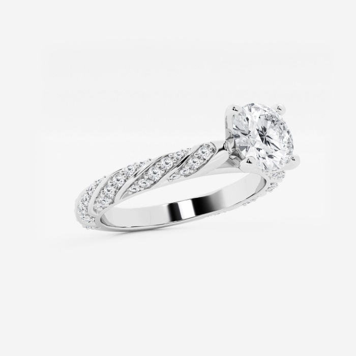 Additional Image 1 for  1 2/5 ctw Round Lab Grown Diamond Ribbon Engagement Ring