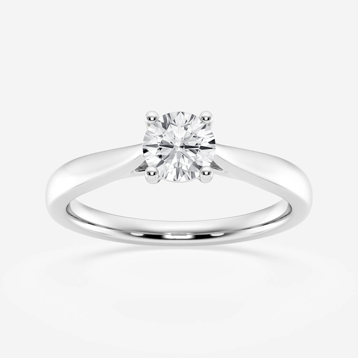 1/2 Carat Colorless Diamond Solitaire Engagement Ring in White Gold