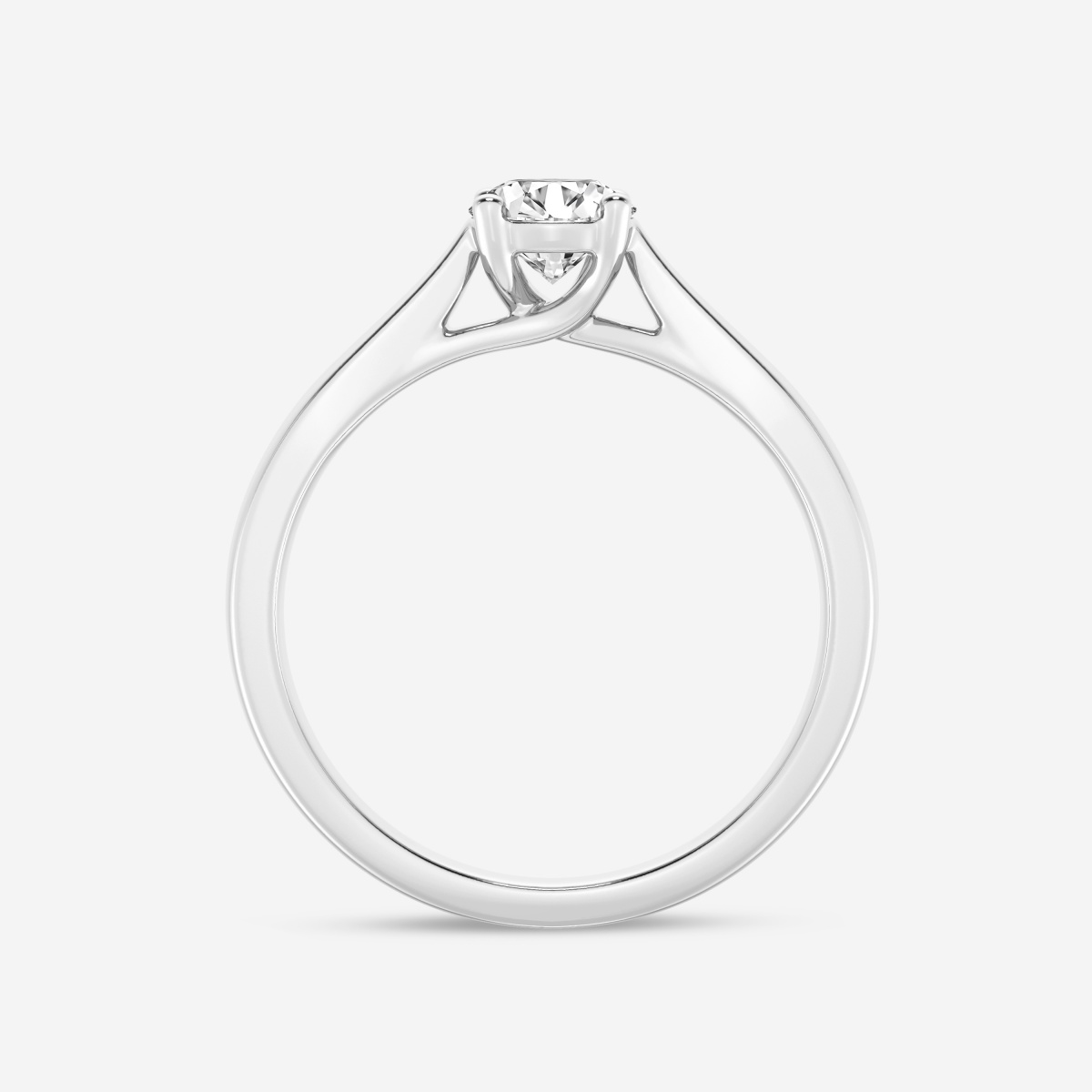 Additional Image 1 for  1/2 ctw Round Lab Grown Diamond Trellis Solitaire Engagement Ring