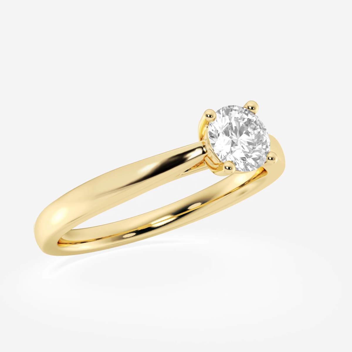 1/2 ctw Round Lab Grown Diamond Trellis Solitaire Engagement Ring