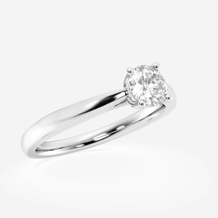 1/2 ctw Round Lab Grown Diamond Trellis Solitaire Engagement Ring