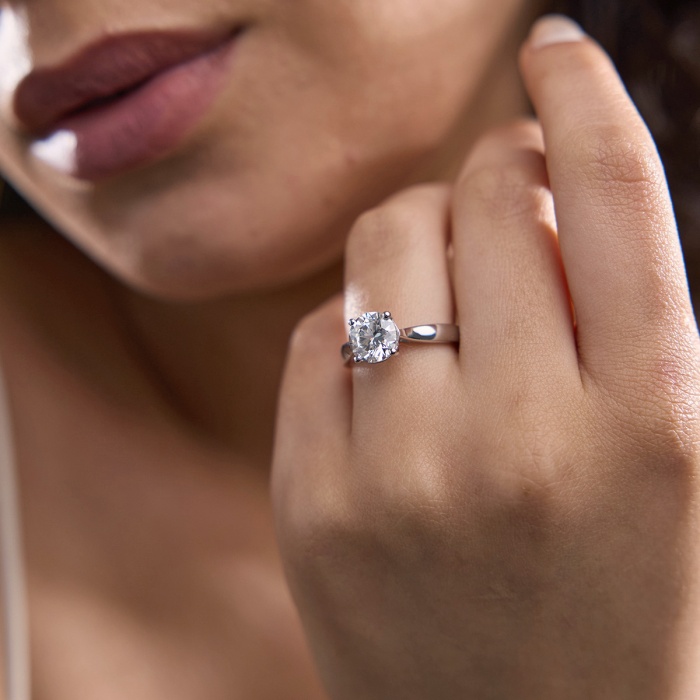 2.3mm Trellis Solitaire Engagement Ring
