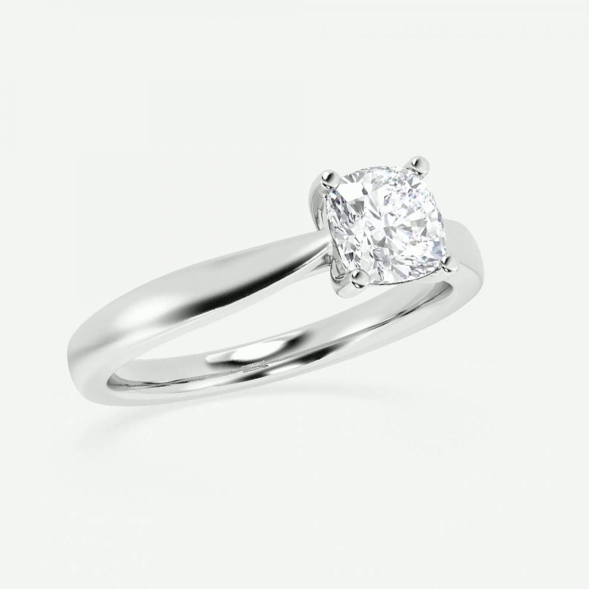Additional Image 2 for  1 ctw Cushion Lab Grown Diamond Trellis Solitaire Engagement Ring