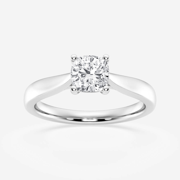 Additional Image 1 for  1 ctw Cushion Lab Grown Diamond Trellis Solitaire Engagement Ring
