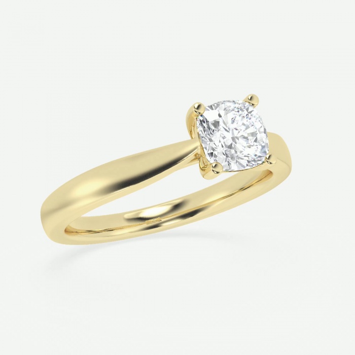 1 ctw Cushion Lab Grown Diamond Trellis Solitaire Engagement Ring