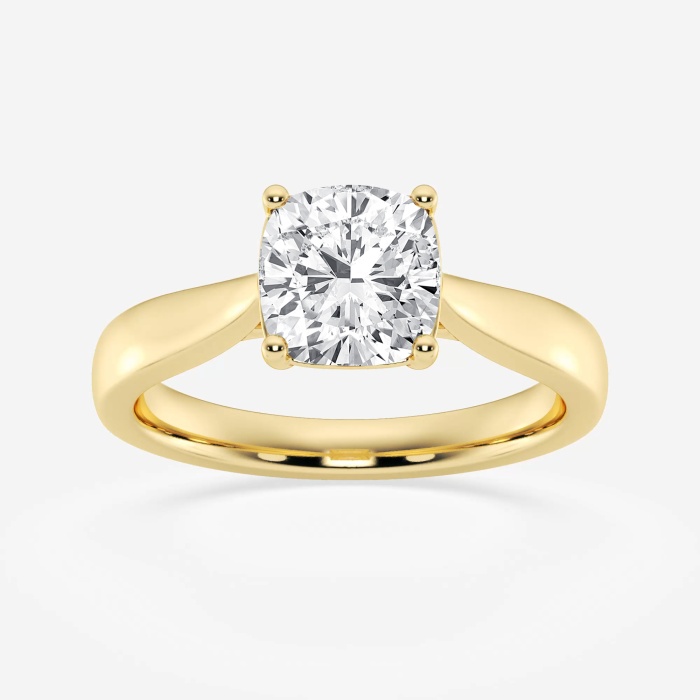 2 ctw Cushion Lab Grown Diamond Trellis Solitaire Engagement Ring