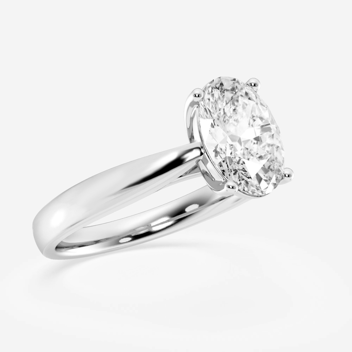 Additional Image 2 for  2 ctw Oval Lab Grown Diamond Trellis Solitaire Engagement Ring