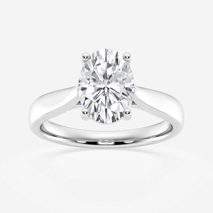 Additional Image 1 for  2 ctw Oval Lab Grown Diamond Trellis Solitaire Engagement Ring
