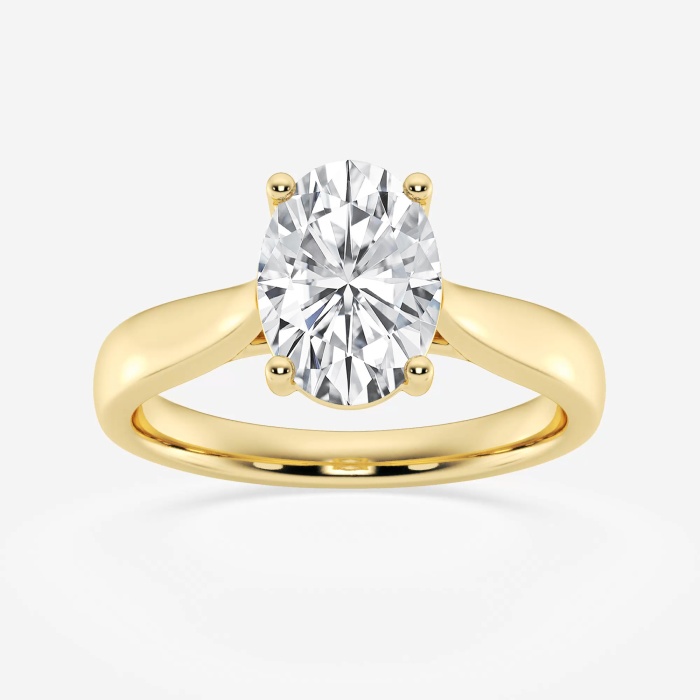 2 ctw Oval Lab Grown Diamond Trellis Solitaire Engagement Ring