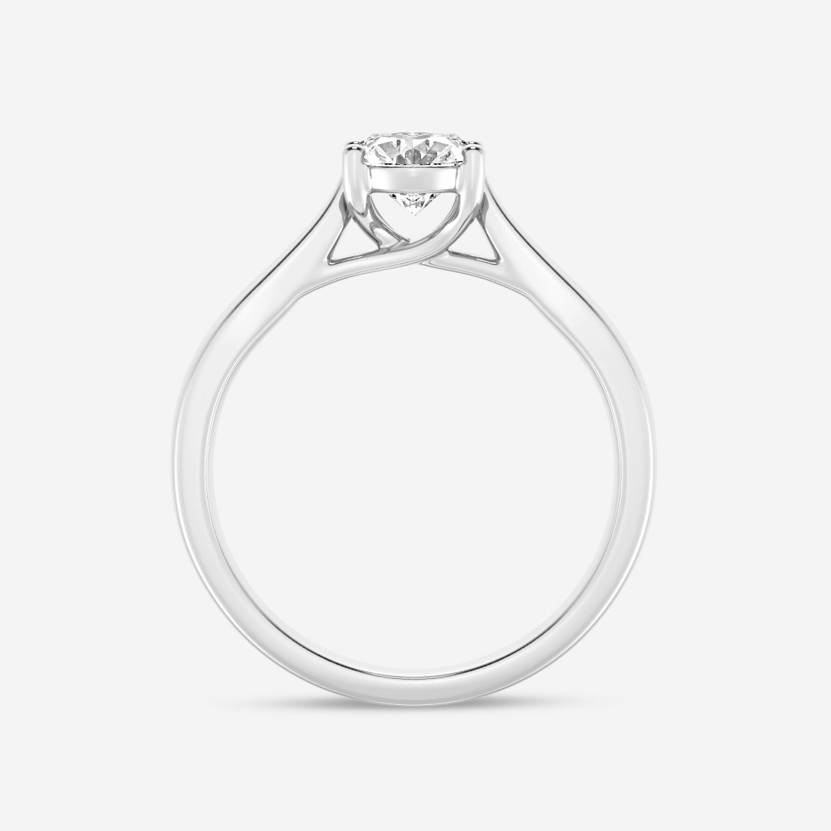1 ctw Oval Lab Grown Diamond Trellis Solitaire Engagement Ring