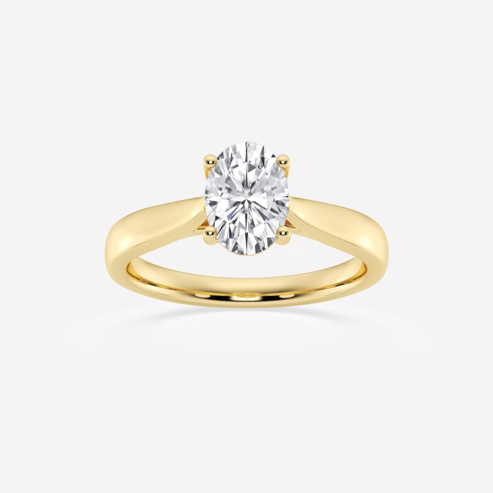 1 ctw Oval Lab Grown Diamond Trellis Solitaire Engagement Ring