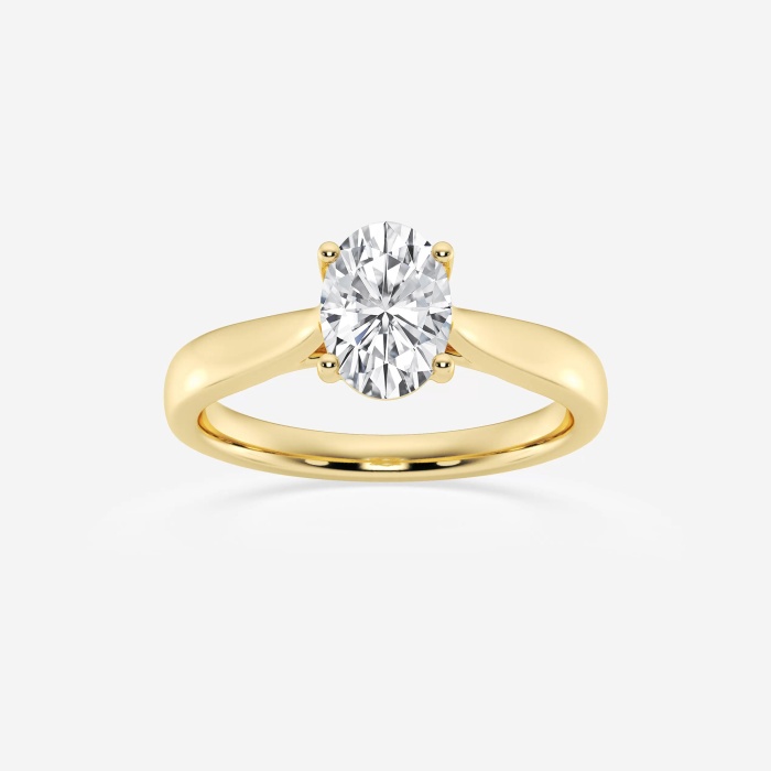 1 ctw Oval Lab Grown Diamond Trellis Solitaire Engagement Ring